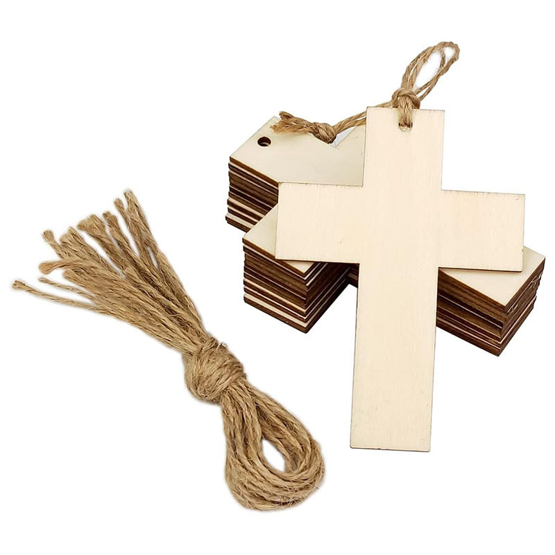Wooden Blank Cross Hanging DIY Unfinished Thanksgiving Christmas Family Party Decorations Listed