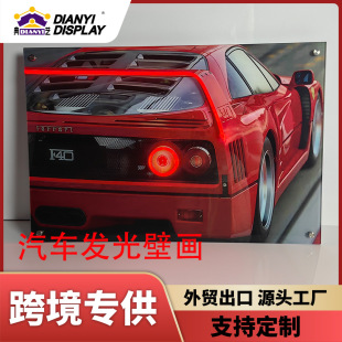 Ferrari Bugatti Supercar Poster Cross-Border Decorative Painting Ce Certified Dropshipping Wall Art Decoration