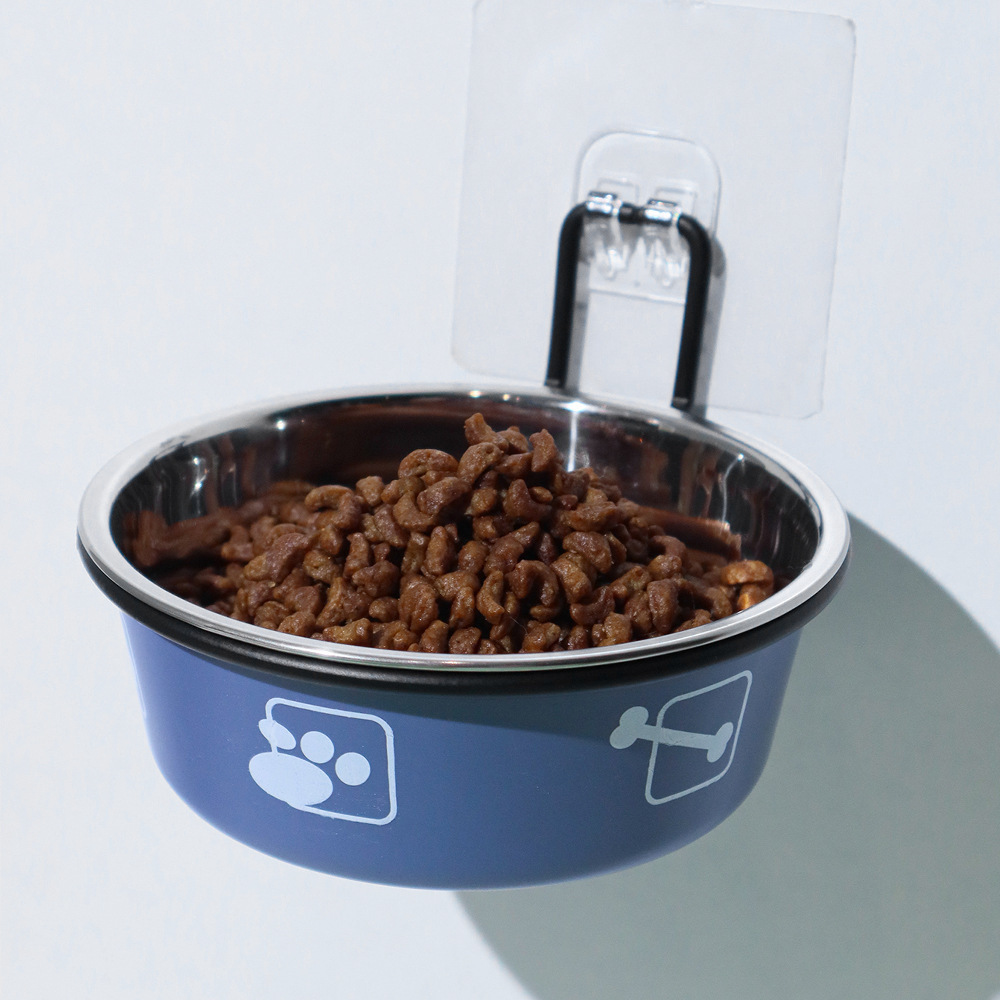 프린트 블루 선반 그릇