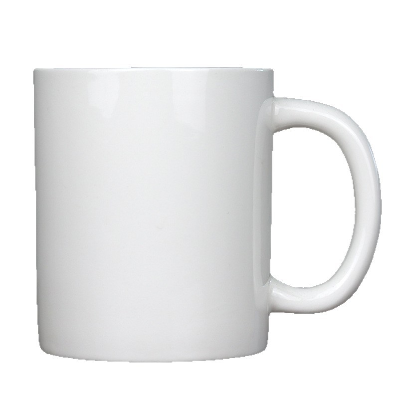 Taza de cerámica blanca pura Taza de gran capacidad para oficina en el hogar Taza de té simple para niños Taza para beber Hotel