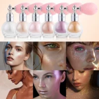 Julystar контуринг лица, тонкий мерцающий осветляющий хайлайтер, стойкий сценический макияж против пота, сверкающий спрей-хайлайтер для тела