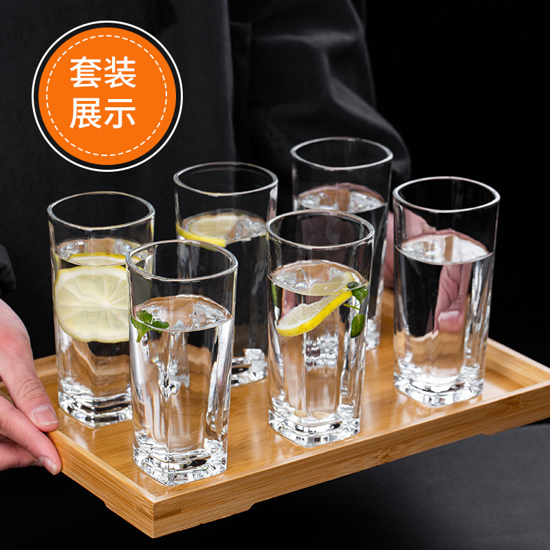 Green Apple Glass Cup Set for Home Living Room Heat-resistant Milk Juice Tea Cup Beer Cup Without Lid Drinking Cup