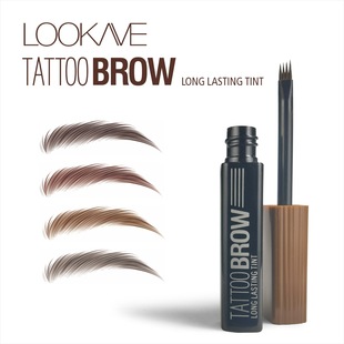 Lookave Stereo Four-Claw Water Eyebrow Liquid Long-Lasting Waterproof Non-Fading Patented Brush Head Liquid Eyebrow Pencil Export Product