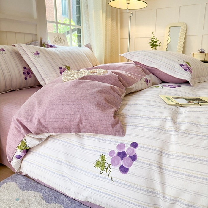 Nuevo 100% algodón de clase A algodón molido cuatro piezas de ropa de cama de cuatro estaciones gruesa dormitorio tres piezas de caja de regalo