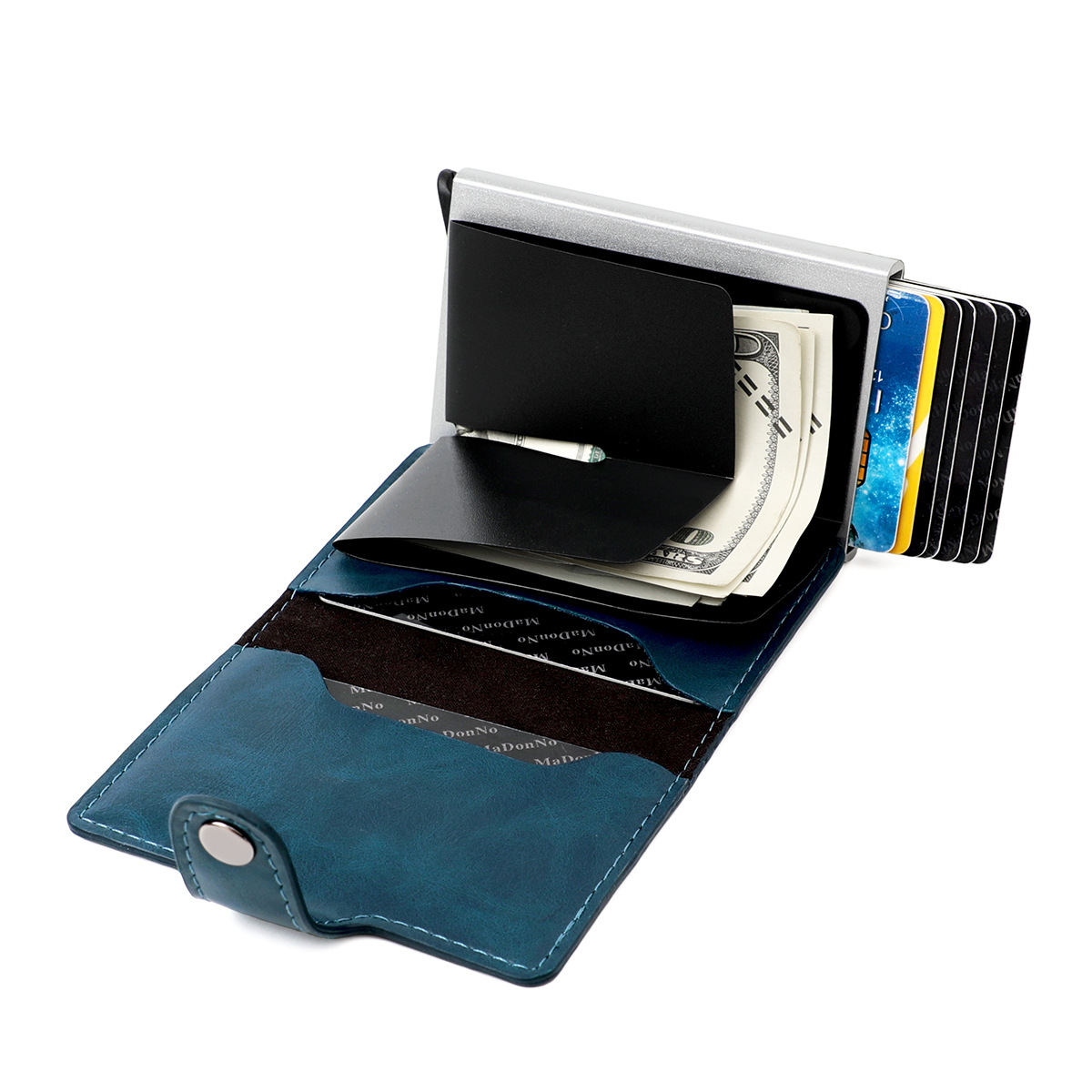 Wholesale Rfid-abschirmungs-anti-diebstahl-bürste Ultradünne Kreditkarten-aluminiumlegierung-kartentasche display picture 13