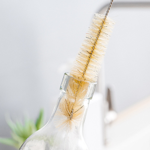 Stainless steel bottle straw brush tea set small brush spiral soft hair gap cleaning tool straw brush cleaning brush