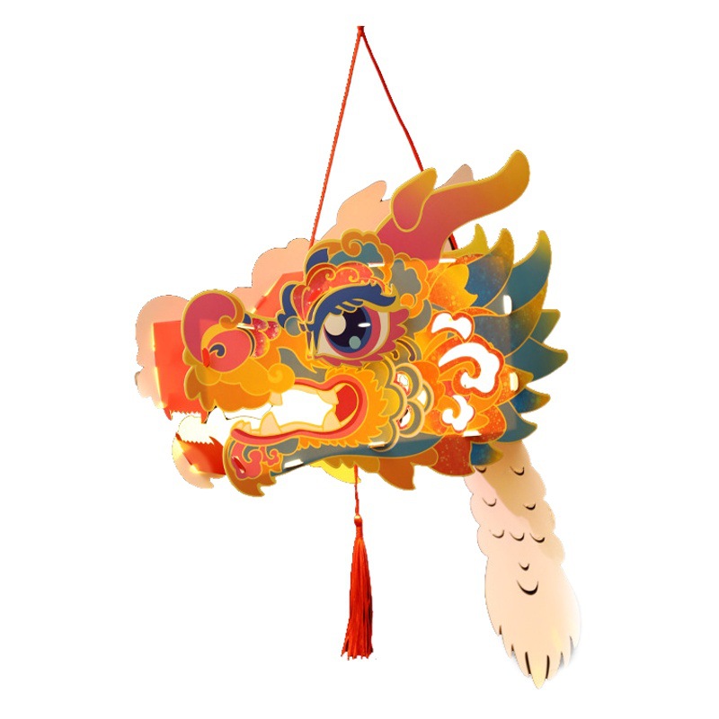 2025 Festival de los Faroles de Año Nuevo, grifo de marea nacional, paquete de material de fabricación de bricolaje portátil hecho a mano, linterna de Año Nuevo, linterna de palacio