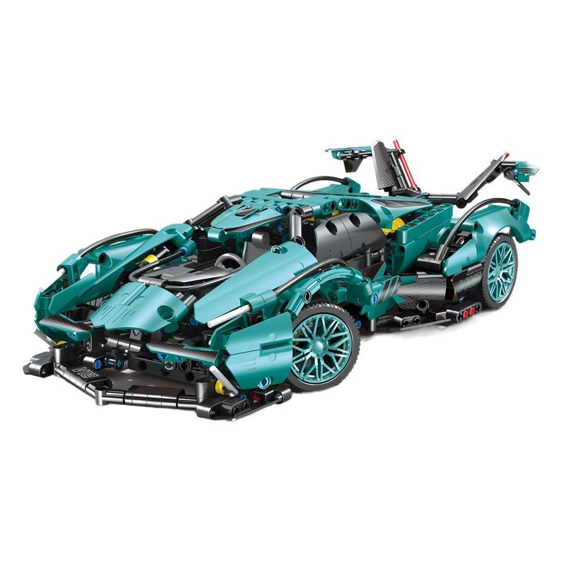 Coche deportivo de control remoto coche de carreras compatible con bloques de construcción de lego guerrero negro rambo cielo estrellado versión kini rompecabezas modelo de montaje regalo