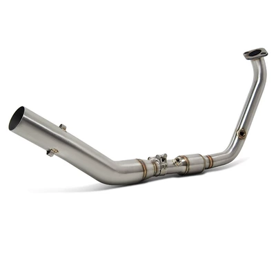 Motorcycle Exhaust Pipe Modification Suitable for Mt15/R15 4V Dual Oxygen Port Stainless Steel Front Section 2017-2024 (Motorcycle exhaust pipe) - oxygen-port-stainless-steel-front-section
