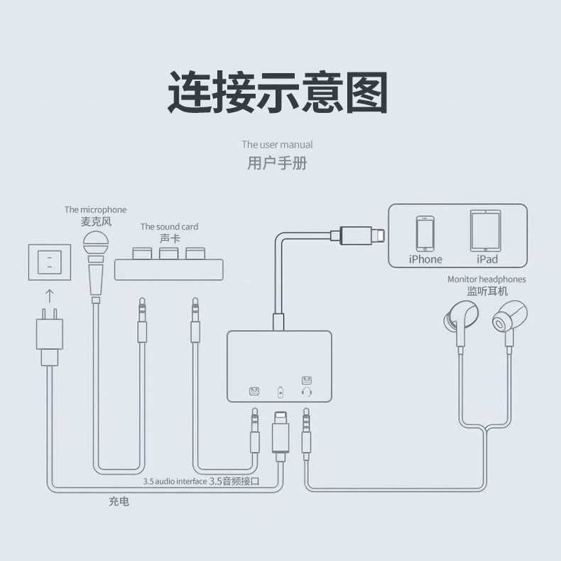 Apple, совместимый мобильный телефон, кабель-адаптер, iPhone, три в одном