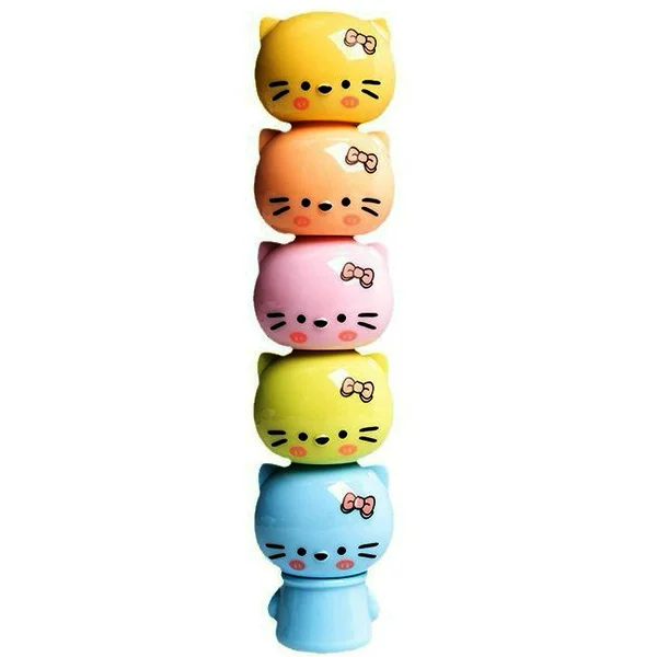 Style 7 consists of 5 small pieces and comes with a cap of solid color highlighter