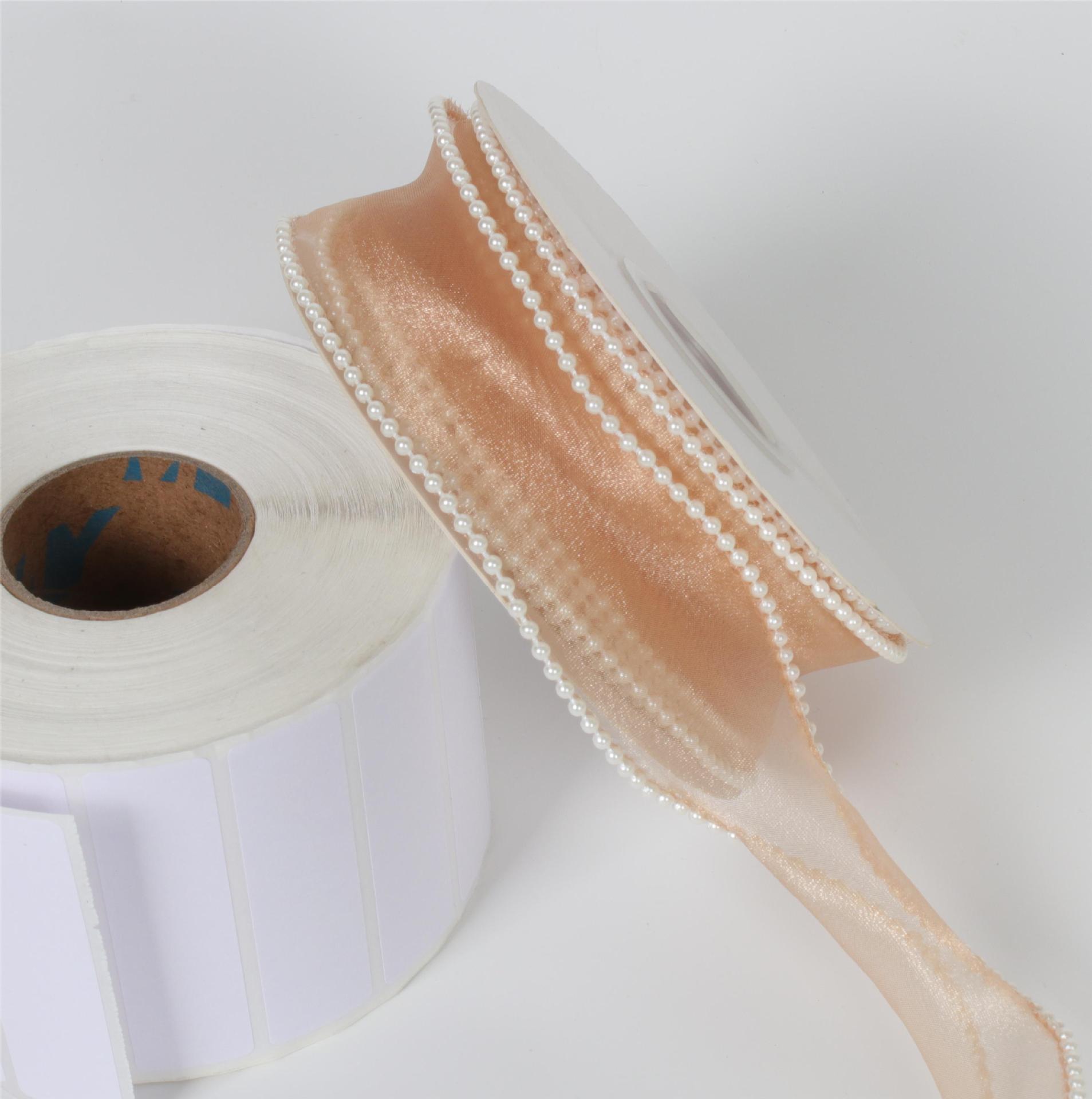 Ramo de cinta de hilo de cola de pez perla Material de embalaje Boda hecha a mano Material de lazo floristería Caja de regalo de pastel al por mayor