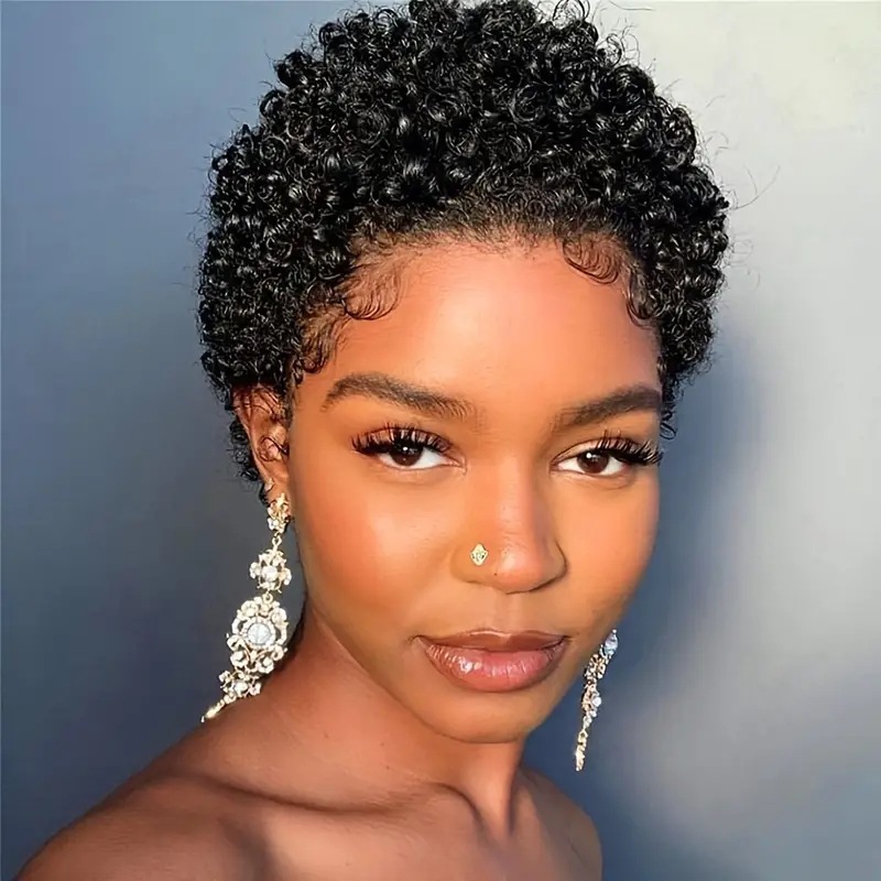 Short Curly Synthetic Clip-in Hair Extensions For Women_voghion.com