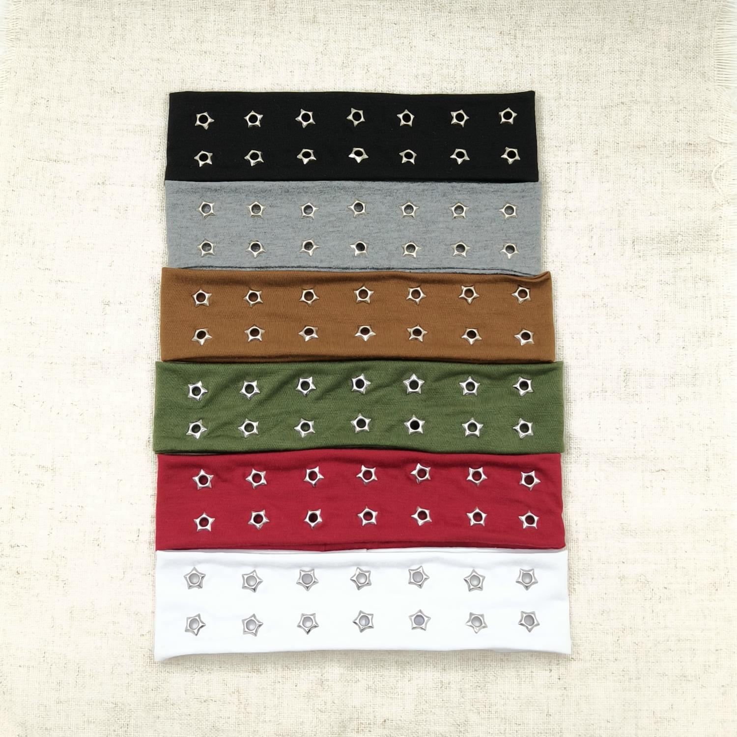 HW250301-22.5x6cm弹力布+14五角星气眼朋克