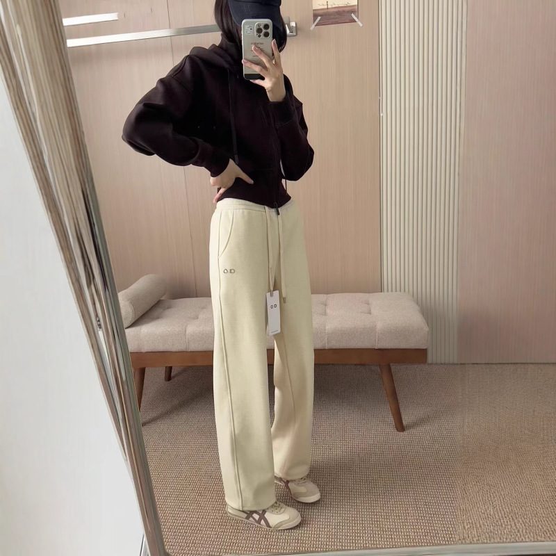 ALO运动休闲阔腿裤女秋冬25新款垂感显瘦卫裤高腰裤子跨境一件代|undefined