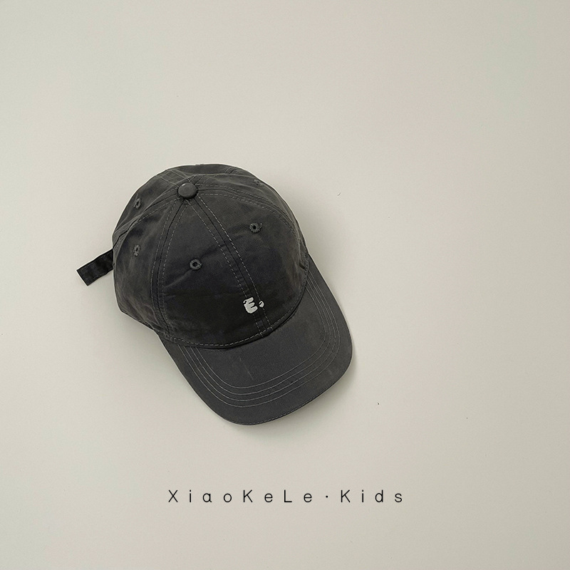 ins sombrero para niños bordado coreano sombrero de béisbol primavera y otoño 2 años de niño sombrero de lengua de pato niñas estilo extranjero moda versátil