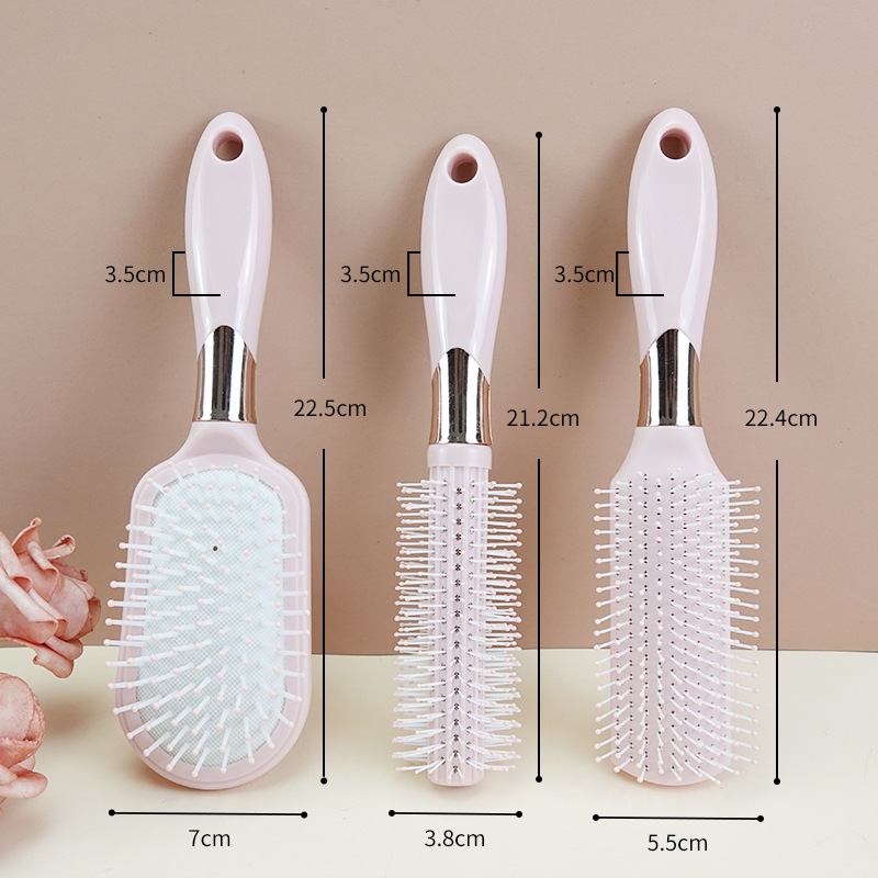 Peine para uso doméstico, peine de masaje capilar con cojín de aire, peine para alisar y peinar el cabello, peine rizador de plástico con nervaduras al por mayor