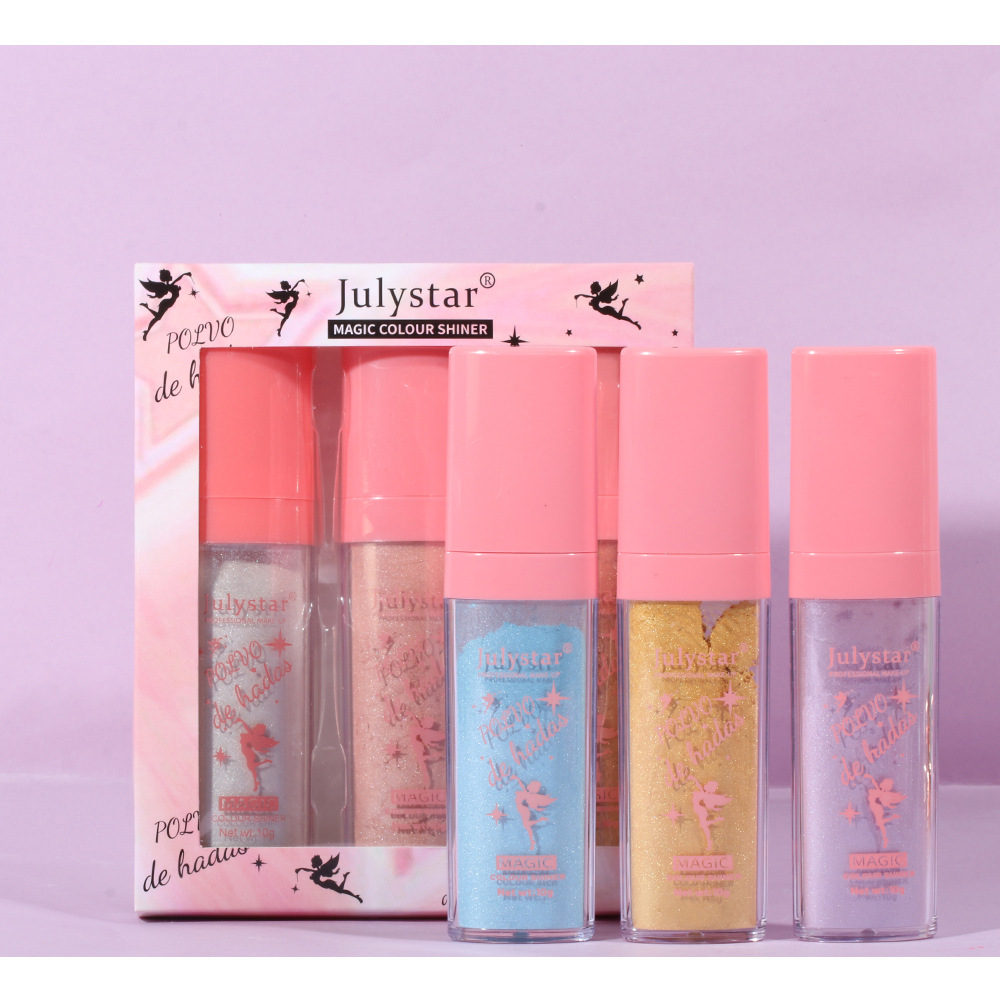 Cross-border Fairy Highlighter Pat Powder Set: Natural, three-dimensional, brightening face, contouring body, Highlighter powder, Highlighter stick undefined