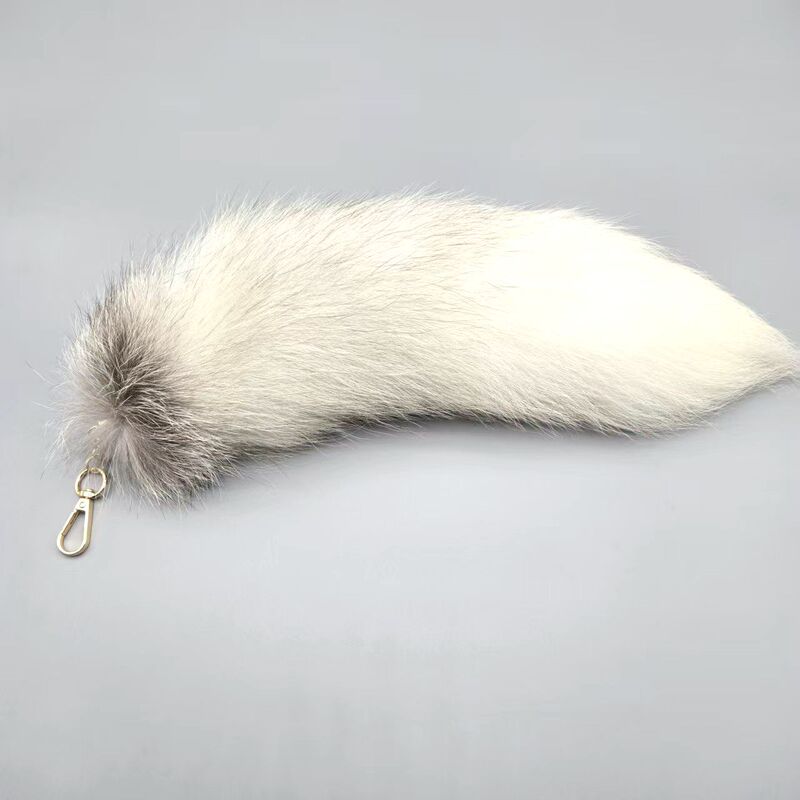 本物の毛皮のバッグの部品のキツネのしっぽの毛の掛け物の玄狐のショーの道具の映画とテレビの自動車の車はキーホルダーを掛けます。|undefined