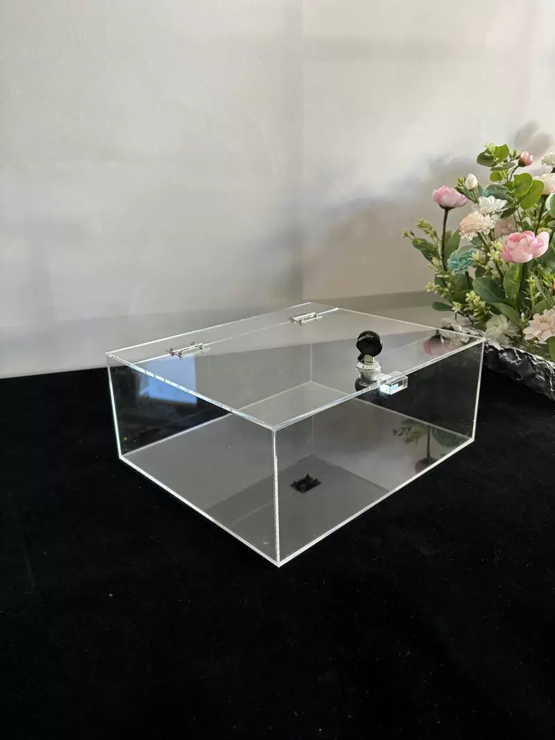 Акриловая прозрачная коробка с замком, коробка для хранения, откидная коробка для хранения, сейф для мобильного телефона, шкаф для хранения, пылезащитная коробка для дисплея