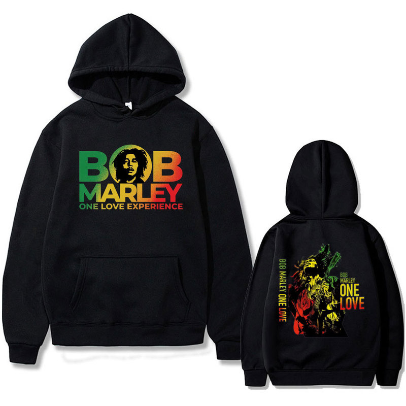 Reggae Pioneer Bob Marley One Love Album Graphic Sweatshirt Men's Classic Retro Sweatshirt Men's Cotton Oversized Set