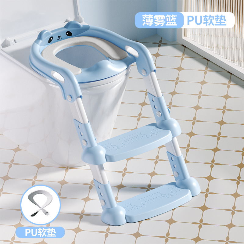 Inodoro para niños, tipo escalera, niño, niña, bebé, inodoro, asiento, asiento, escalera plegable, taburete auxiliar, inodoro