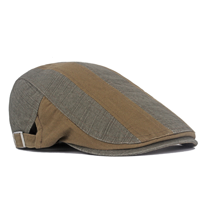 168g Weight Beret Hat Hats Type Holiday Occasion Cotton Material Color Block Pattern Spring&Summer Season Men's Gender Casual, Sports Style Flat Eaves Rim Men's Casual Sports Color Block Flat Eaves Beret Hat 6