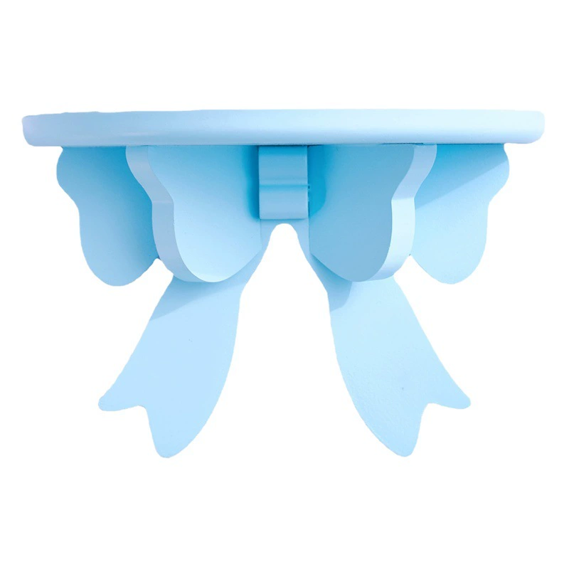 Деревянное настенное крепление в наличии Деревянный стеллаж для хранения в японском стиле с розовым бантом Украшение стен Настенное крепление без перфорации