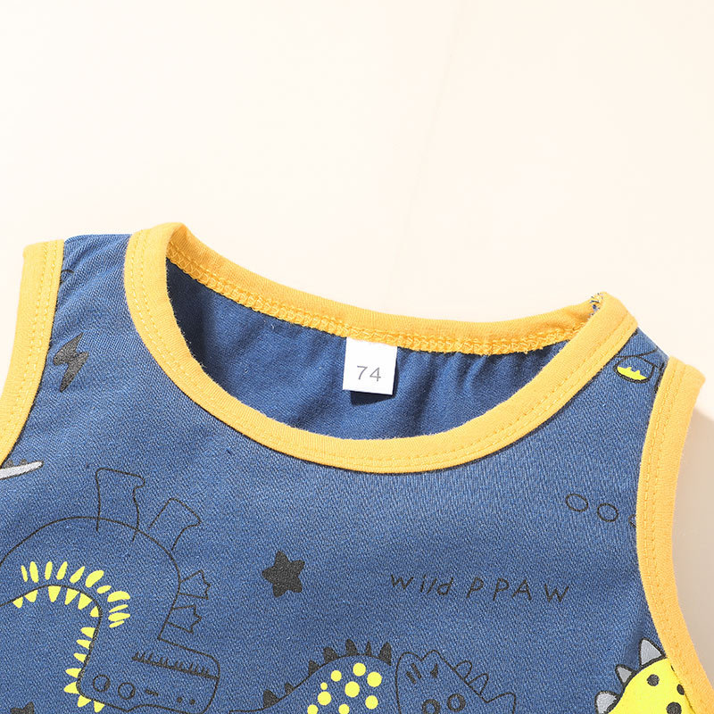 2021 Baby Clothes New Dinosaur Romper Jumpsuit Baby Cartoon Vest Jumpsuit Summer Clothing display picture 5