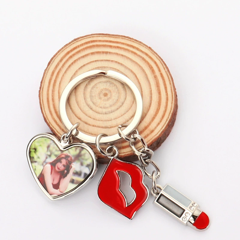 Hair accessory, lipstick, creative keychain heart shaped, wholesale