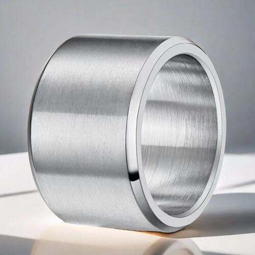 Ring for men, trendy men, non-fading, niche ins, hip-hop personality, titanium steel brushed matte panel finger stainless steel jewelry