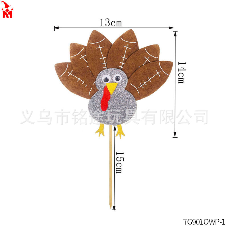 Acción de Gracias cumpleaños Turquía tarjeta pastel decoración fiesta atmósfera decoración suministros Tarjeta de inserción