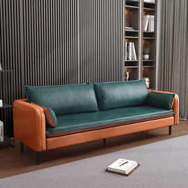 北欧科技布沙发客厅现代风简约新款简易小户型双人三人轻奢出租房