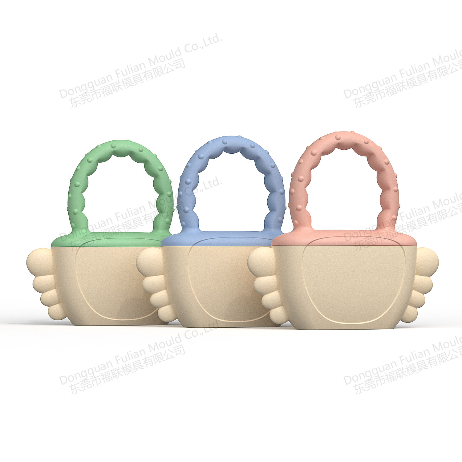Nuevo juguete de masticación molar para bebés transfronterizo con mango mordisco congelado mordisco mordisco de silicona para bebés
