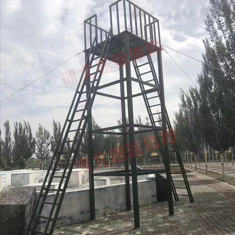 俯角射击训练架射击高台400米障碍俯角射击训练器材厂家供应|ru