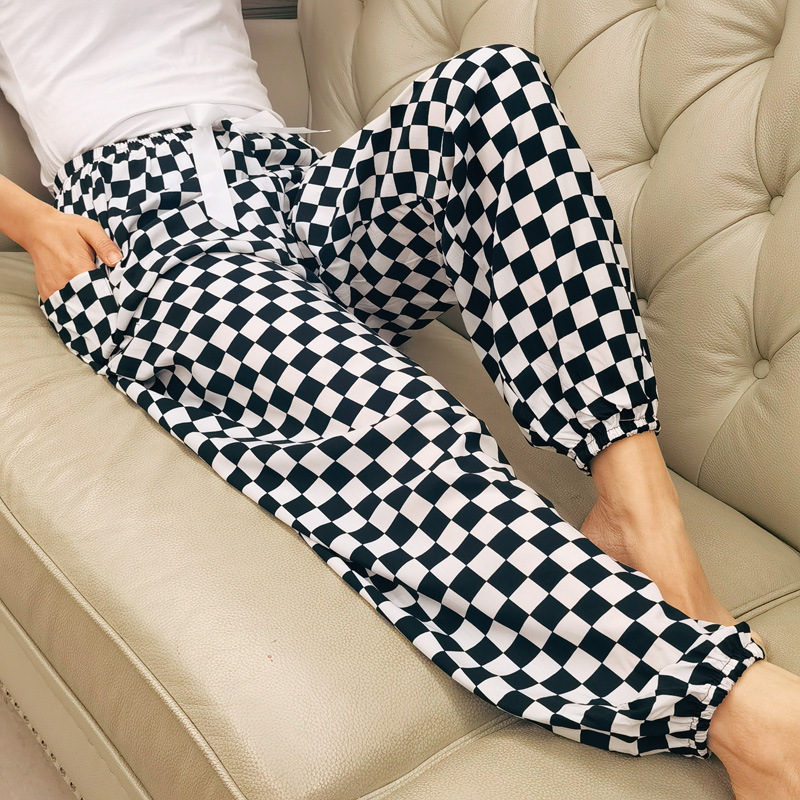 A generation of cotton silk pajamas ladies summer thin plus size artificial cotton beach anti-mosquito outer wear home air conditioning pants A generation of cotton silk pajamas ladies summer thin plus size artificial cotton beach anti-mosquito outer wear home air conditioning pants