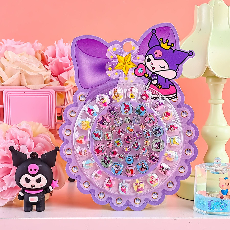 Наклейки для ногтей (Sanrio) XTQ-213 — милые без запаха детские искусственные ногти, упаковка продаётся пачками по 24