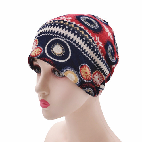 Cross-border turban cap and neck scarf dual-purpose elastic street trend casual fashion pullover hat wholesale manufacturer direct sale