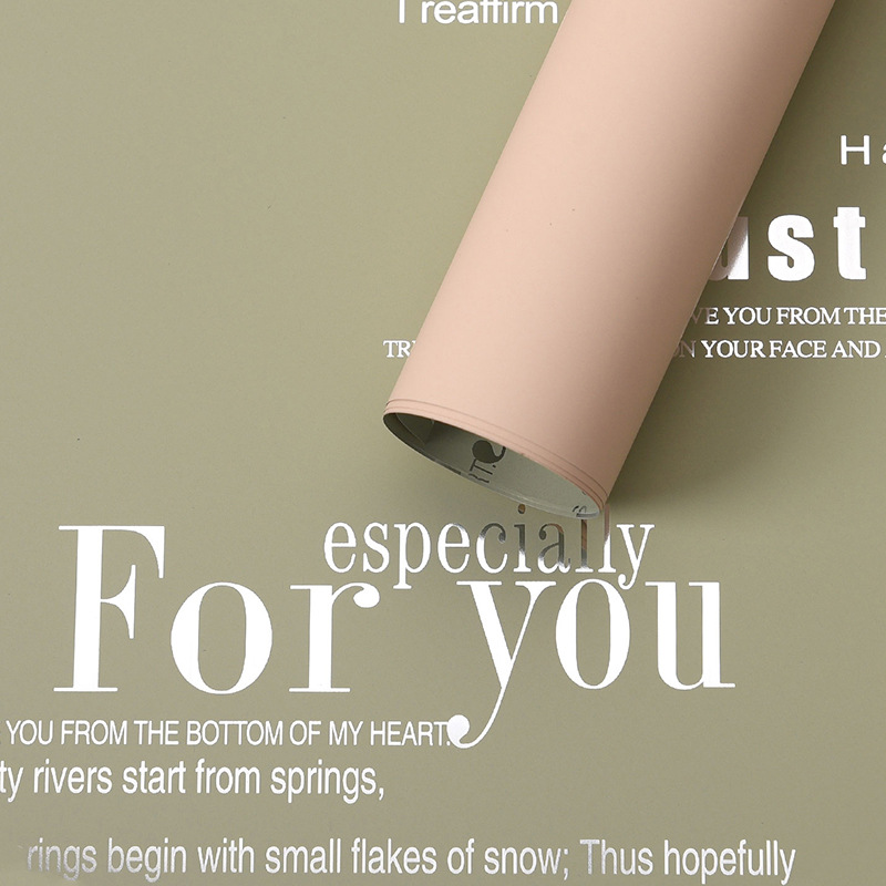 Huaxi Armani Inglés papel de embalaje de flores de aluminio de plata papel de ramo de flores hecha a mano DIY florista floral comercio exterior al por mayor