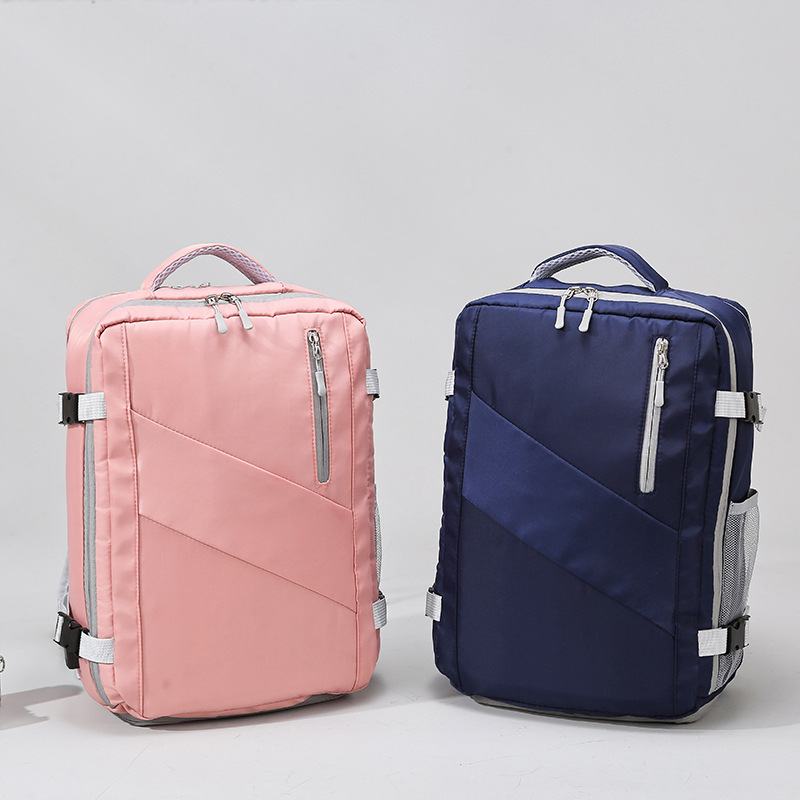 Bolsa de computadora de negocios expandible con barra de tracción, mochila de viaje de gran capacidad, mochila multifuncional para viajes de negocios cortos