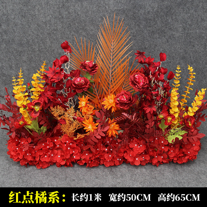 新商品の結婚祝いの大きいタイプの花を並べて絹の花の完成品の装飾をシミュレーションします。|undefined