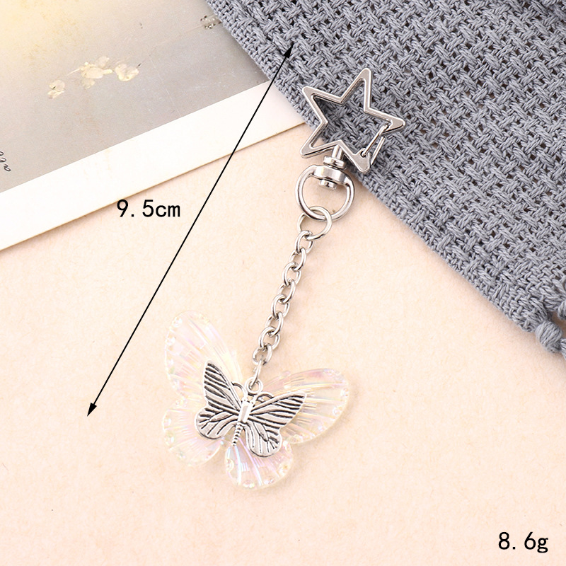 Ins nuevo arco acrílico llavero colgante personalidad DIY bolso colgante auriculares colgante joyas