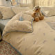 Sleeping Naked Shell Edge Cotton Double-layer Yarn Four-piece Set A Maternal and Infant Cotton Zou Zou Yarn Three-piece Set Bedding