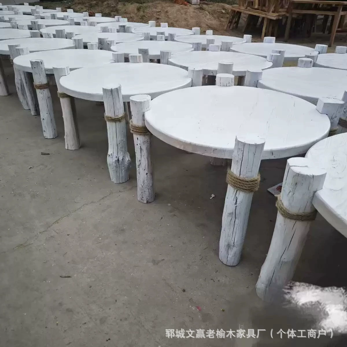 Старый пляжный стол для отдыха из вяза, новый деревянный стол в китайском стиле для двора, креативный круглый квадратный деревянный чайный столик