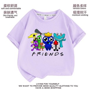 Rainbow friends clothes boys children's T-shirt short-sleeved cotton game Monster new lightweight loose Series summer fashion