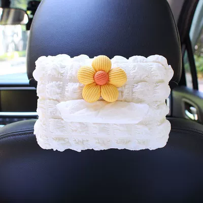 visor, armrest box, car seat – Car tissue box/set - vibrant-yellow-flower