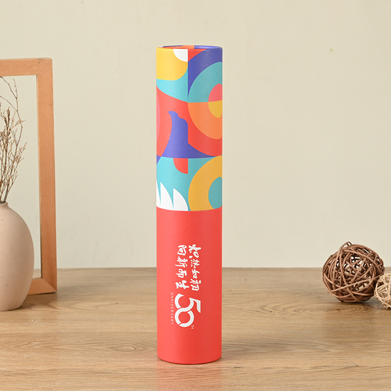 彩印蜡笔铅笔学习用品纸筒定 做展会广告宣传礼品包装盒批发