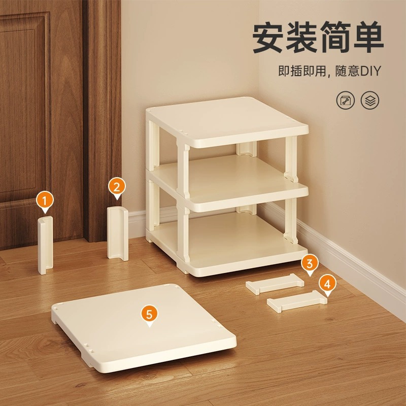 寮の入り口の簡易防塵靴棚家庭用ドアの後ろの多層省スペースは、収納棚の下駄箱を設置しないでください。