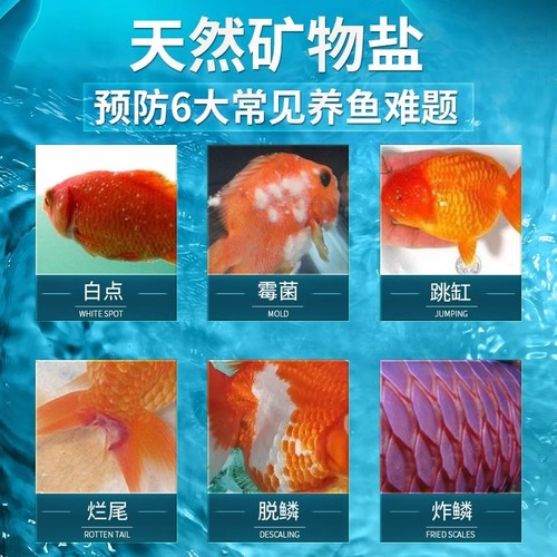 YEE aquarium ornamental fish special sterilization salt tropical fish white salt yellow salt fish tank disinfection salt sea salt mineral salt