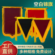 批发加厚植绒经编布优秀个人颁奖锦旗空白平绒大龙须锦旗答谢锦旗